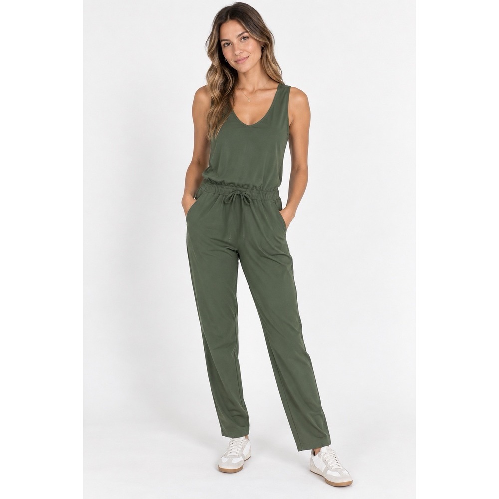 Patagonia Medium Fleetwith Romper Green Pockets Sleeveless Jumpsuit Gorpcore